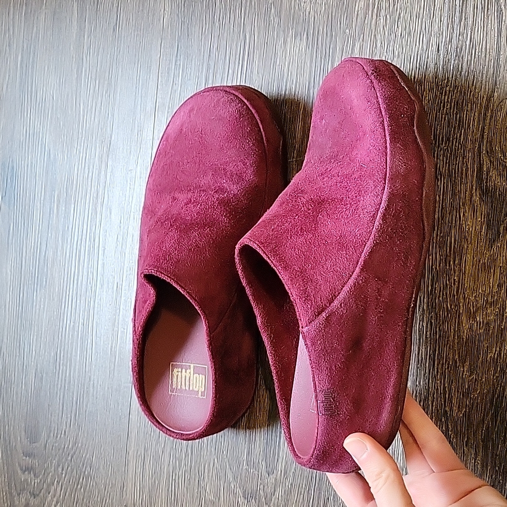 Red/purple fitflop clogs size 7